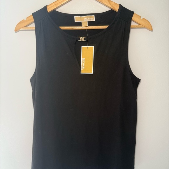 Michael Kors Black Sleeveless Fitted Tank Top - Picture 2 of 5
